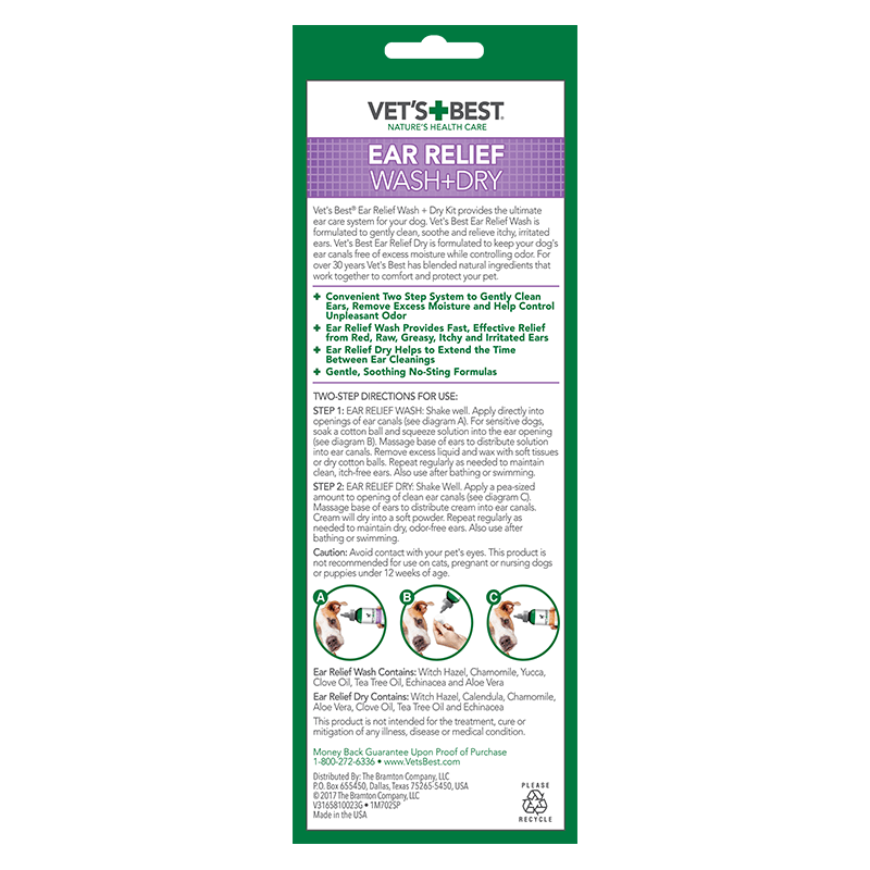 Vet's Best - Ear Relief Wash & Dry